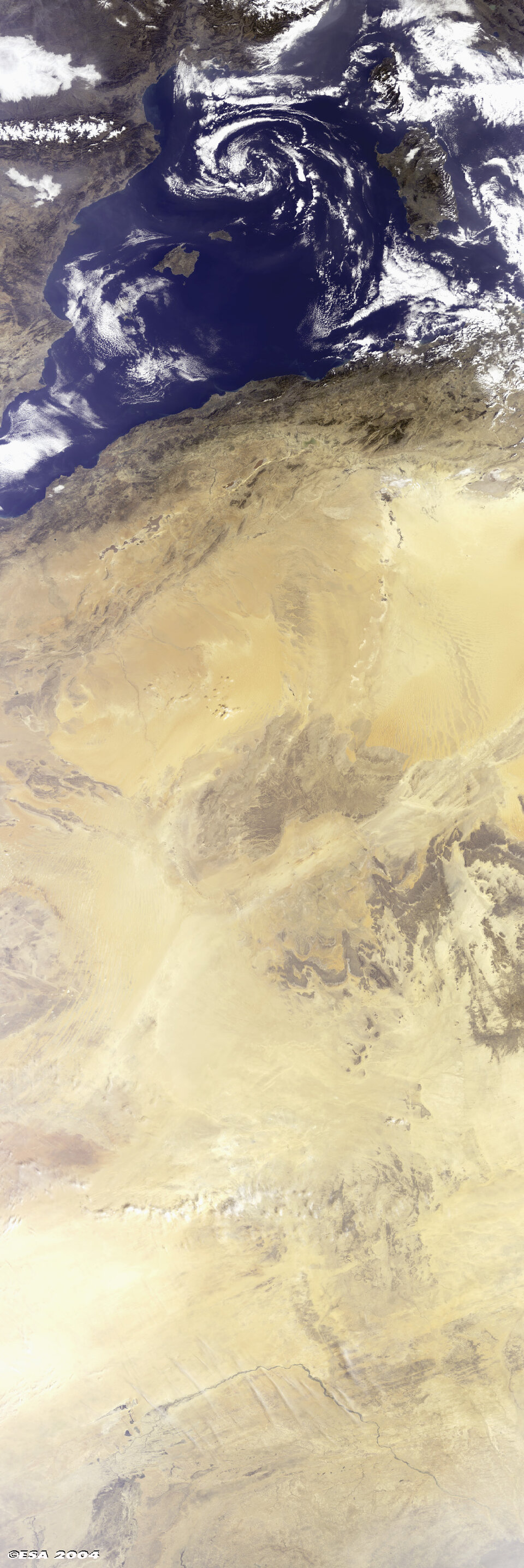 Algeria as seen from space by Envisat