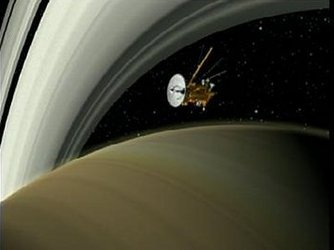 Cassini-Huygens in orbit around Saturn