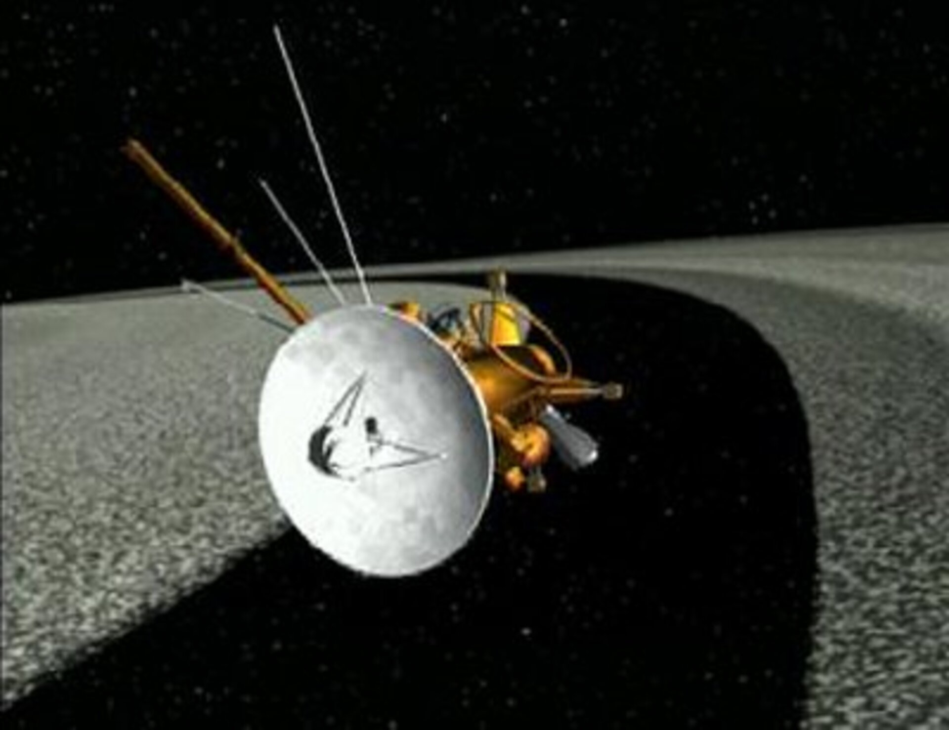 Das Sondenpaar Cassini-Huygens passiert die Saturnringe