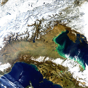 Italy Snow - MERIS - 4 March 2004