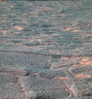 Crater interior from Opportunity via Mars Express