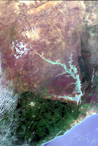 Lake Volta, Ghana  - MERIS - 12 February 2003