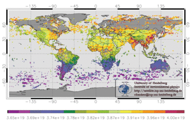 Global atmospheric methane distribution measured by SCIAMACHY