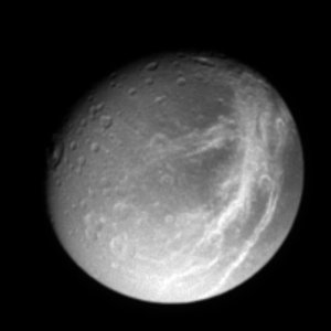 Dione's criss-crossing streaks