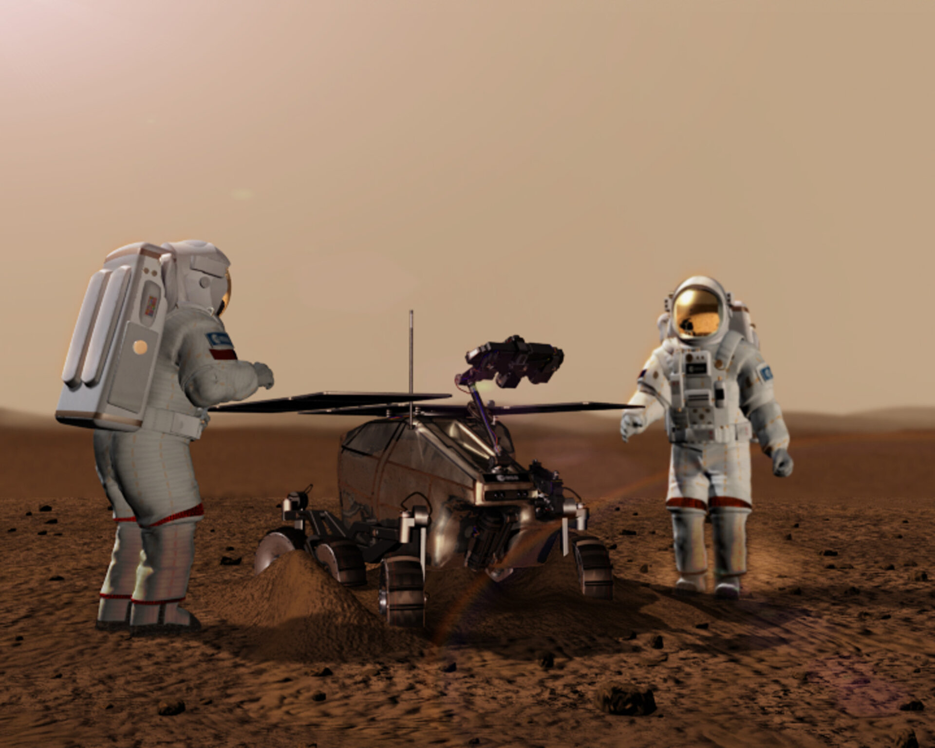 An artist's impression on human space exploration