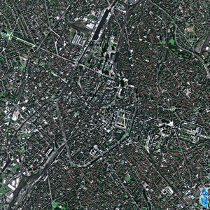 The centre of Brussels, as seen from France's Spot-5 satellite