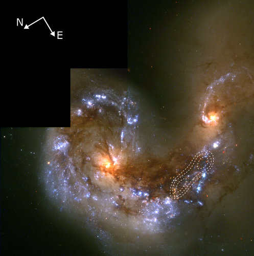 The colliding galaxies known as Antennae