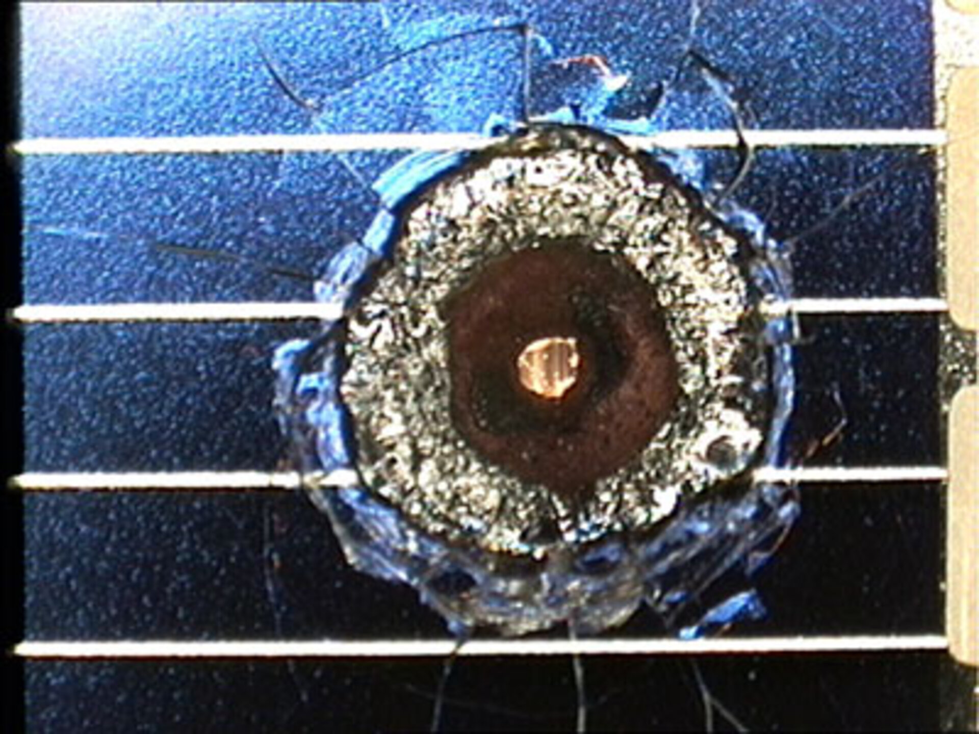 Crater size: 3.5 mm, hole size: 0.5 mm