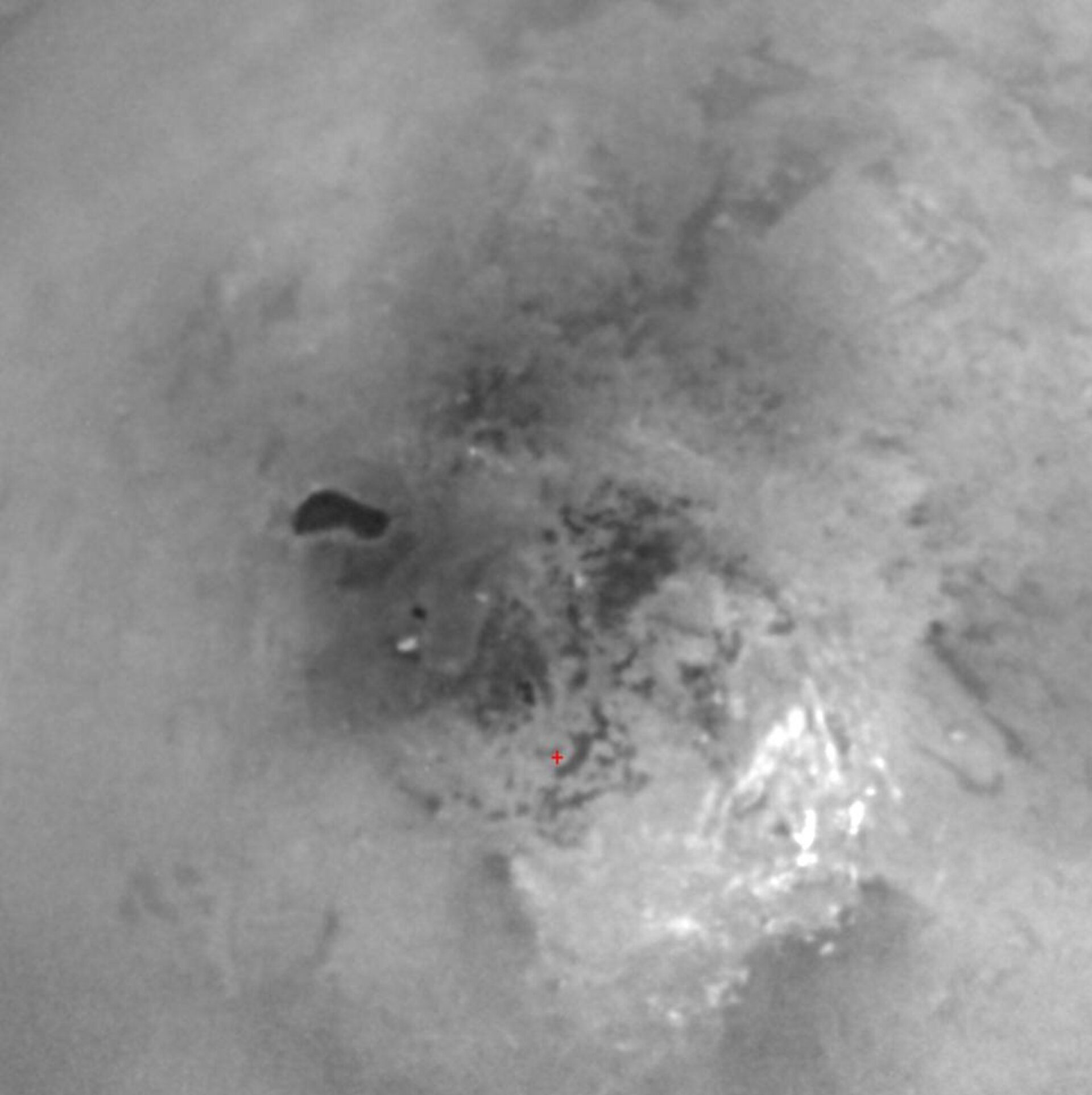 Hydrocarbon lake at Titan's south pole?