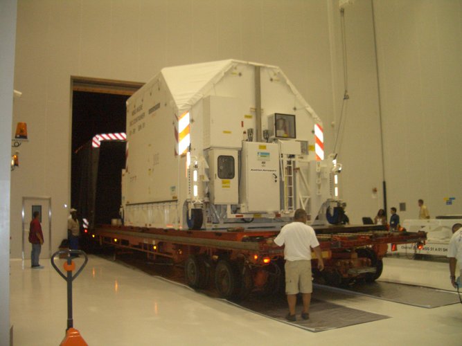 MSG-2 entering the S5-C building