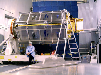 Büchler in front of CryoSat