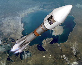 Artist's impression of Venus Express during launch