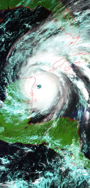 Envisat view of Hurricane Wilma, 21 October