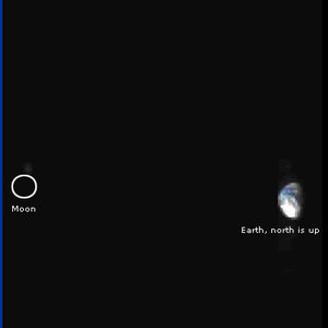 Earth and Moon system as seen by VIRTIS-M