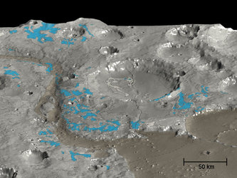 In Marwth Vallis, OMEGA maps the water-rich minerals