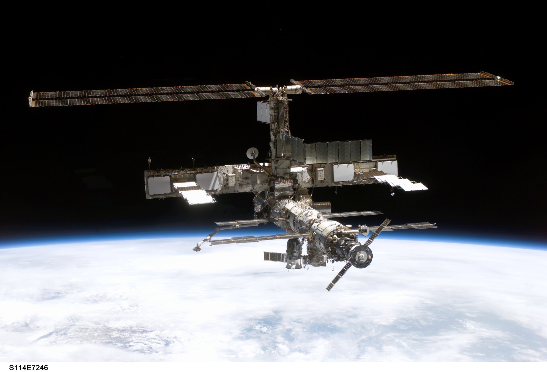 Photographs of the ISS in front of the Earth are very popular