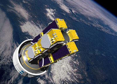 Die Seriensatelliten sollen bei Achtfachstarts mit der Ariane 5 in den Weltraum befördert werden