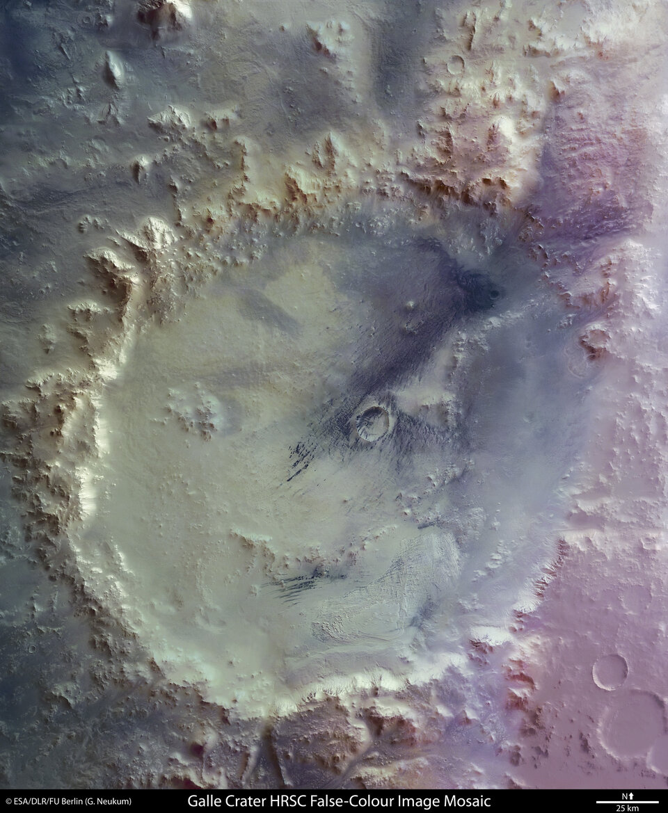 False-colour mosaic of Crater Galle