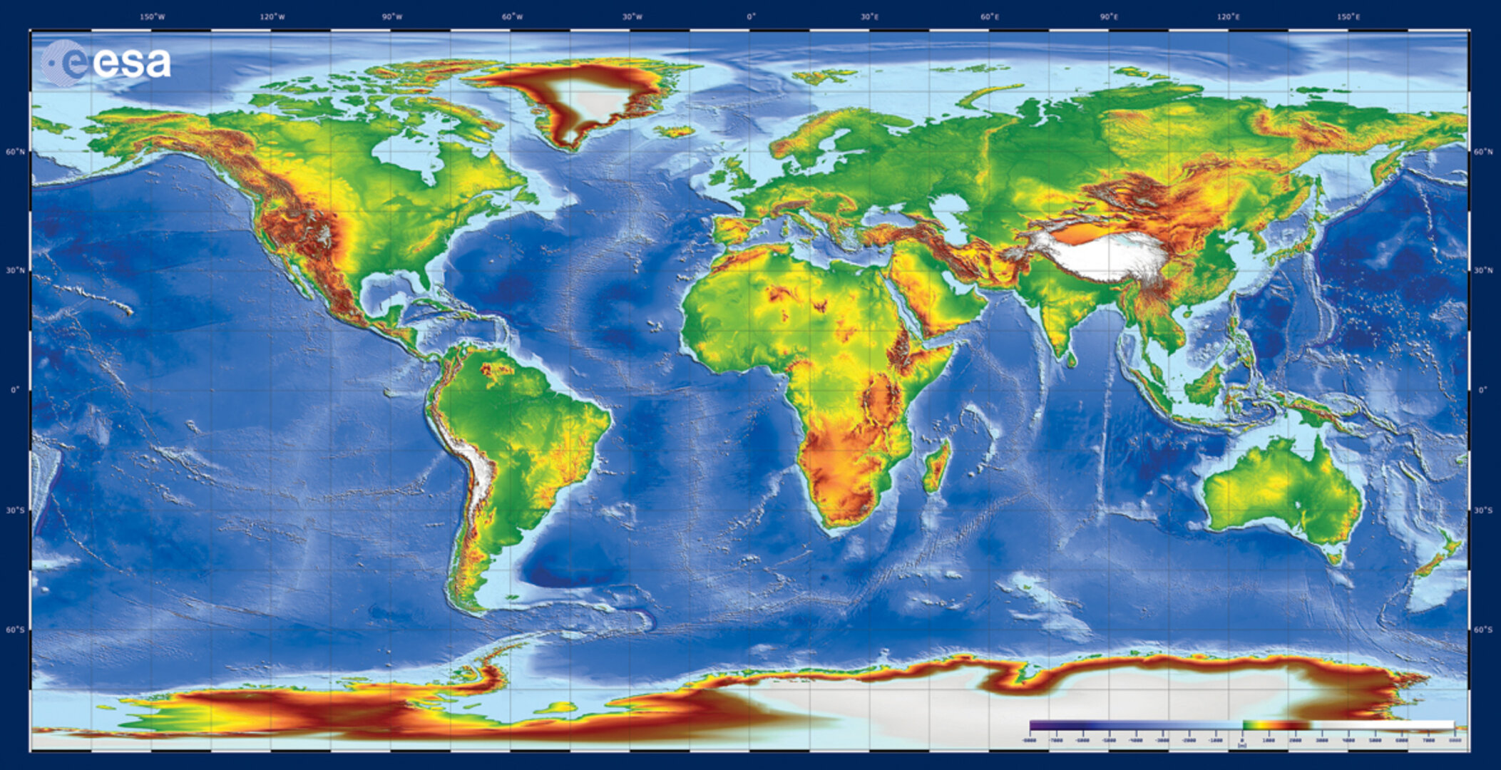 The world from radar altimetry