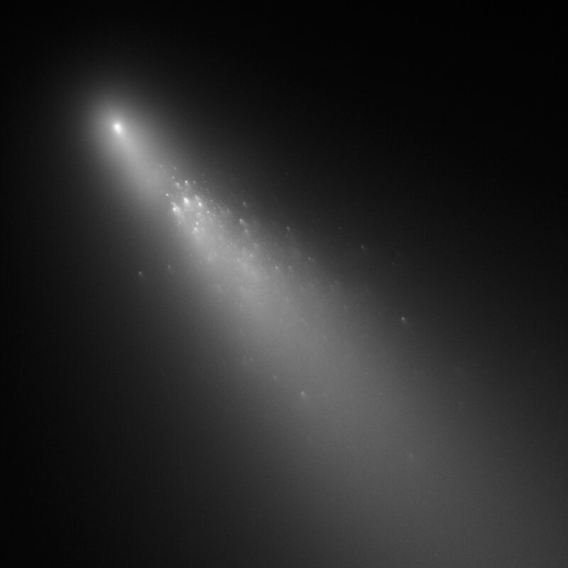 A comet breaking up