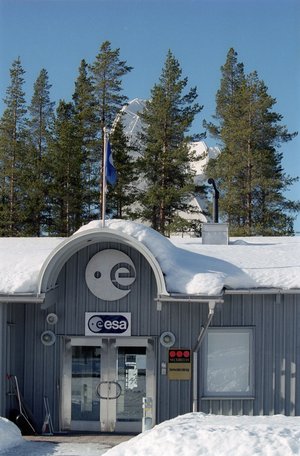 Main entrance to Kiruna's control center