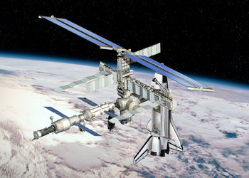 Artist's view of ISS configuration at the start of the Astrolab Mission