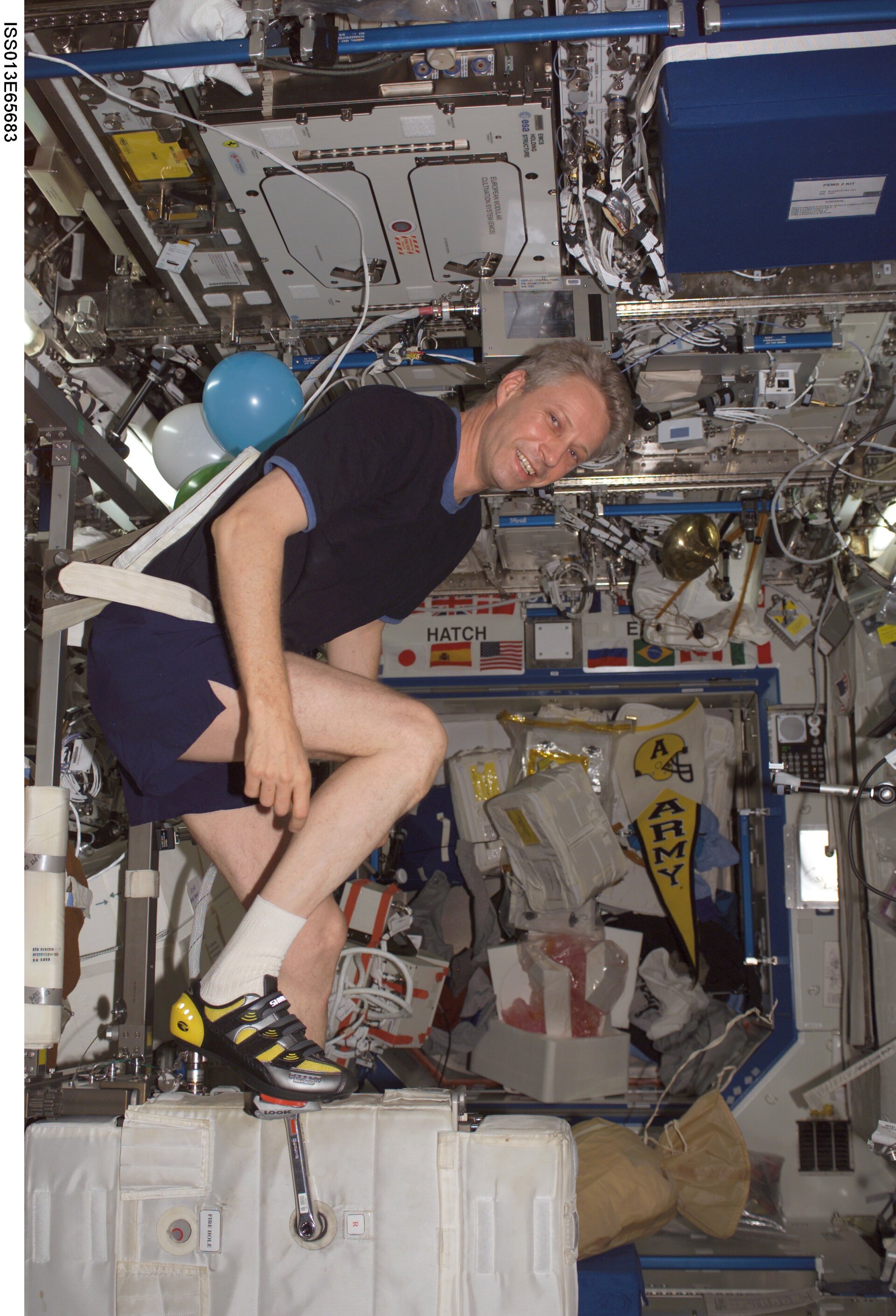 Exercising on board the ISS