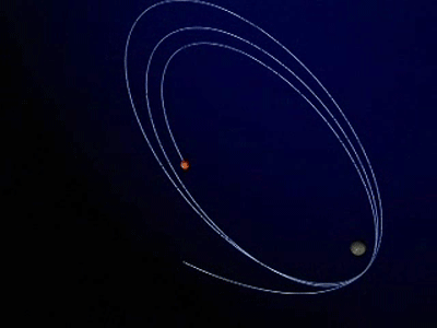 SMART-1 umkreist den Mond in einer immer kleiner werdenden Spirale