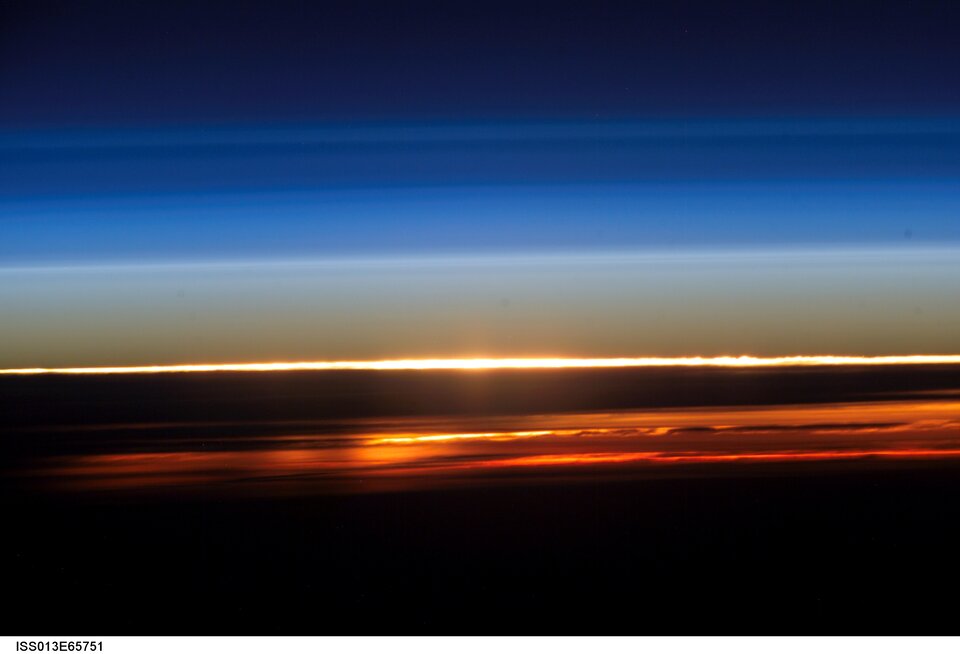 Sunset seen from orbit: for a few months, Gagarin was the only human to have seen such sights