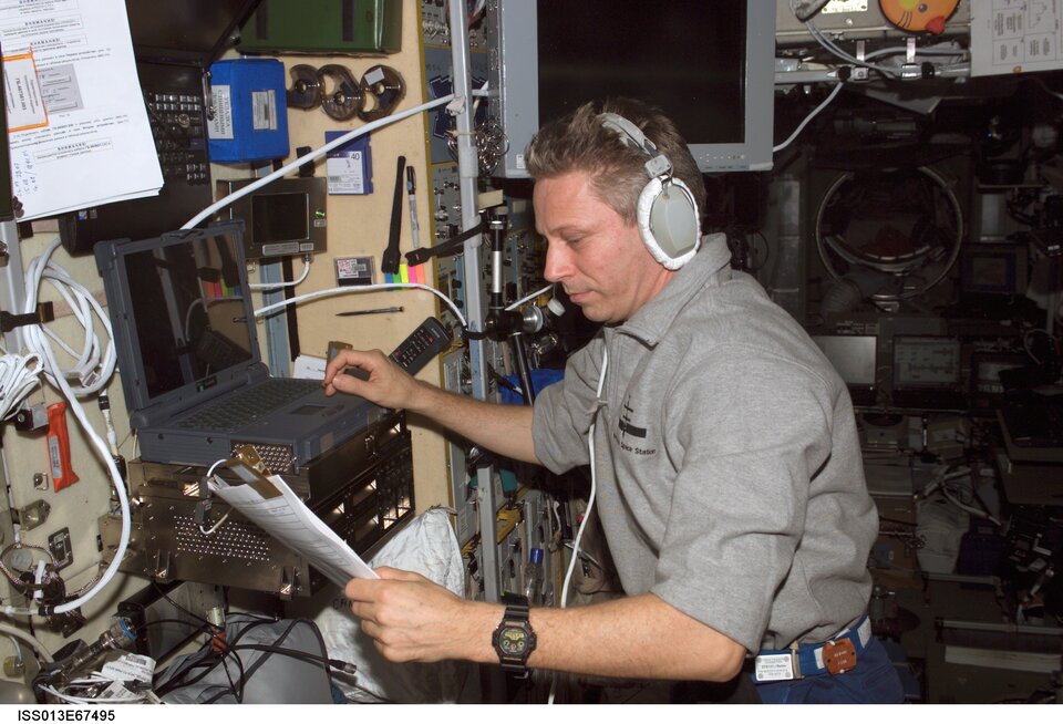 Thomas Reiter an Bord der ISS