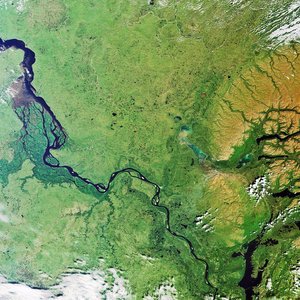 Yenisei River, Siberia, captured by Envisat