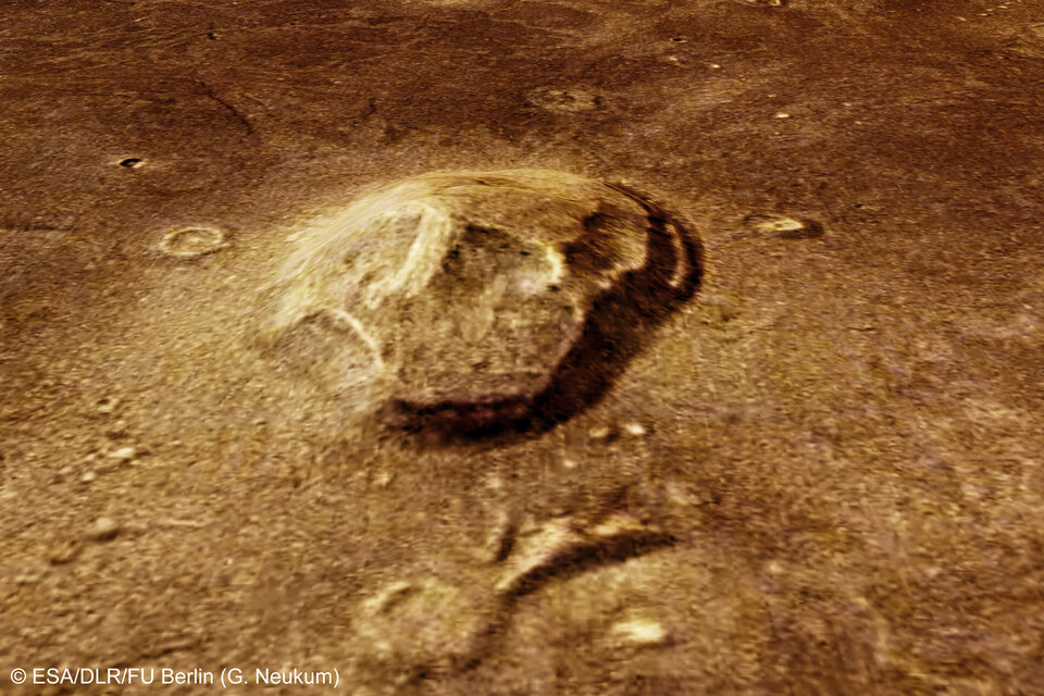 Naturally 'skull-shaped' formation in Cydonia region