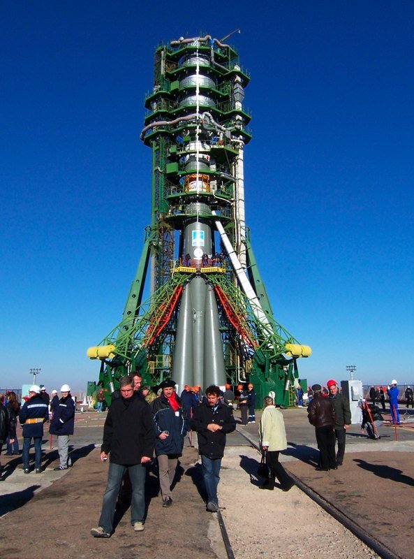 MetOp-A on the launch pad in Baikonur