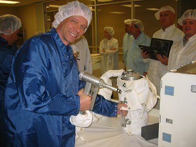 I'm holding a 'Space Shuttle repair syringe' for spacewalks