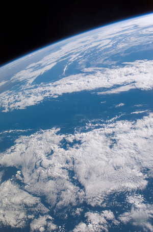 A view of the Earth from on board the International Space Station