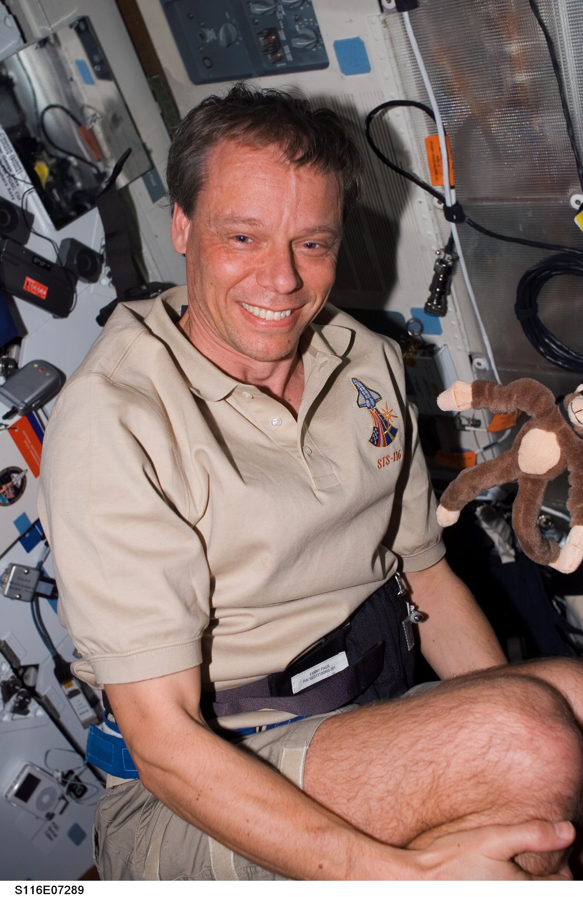 Christer Fuglesang on board Space Shuttle Discovery
