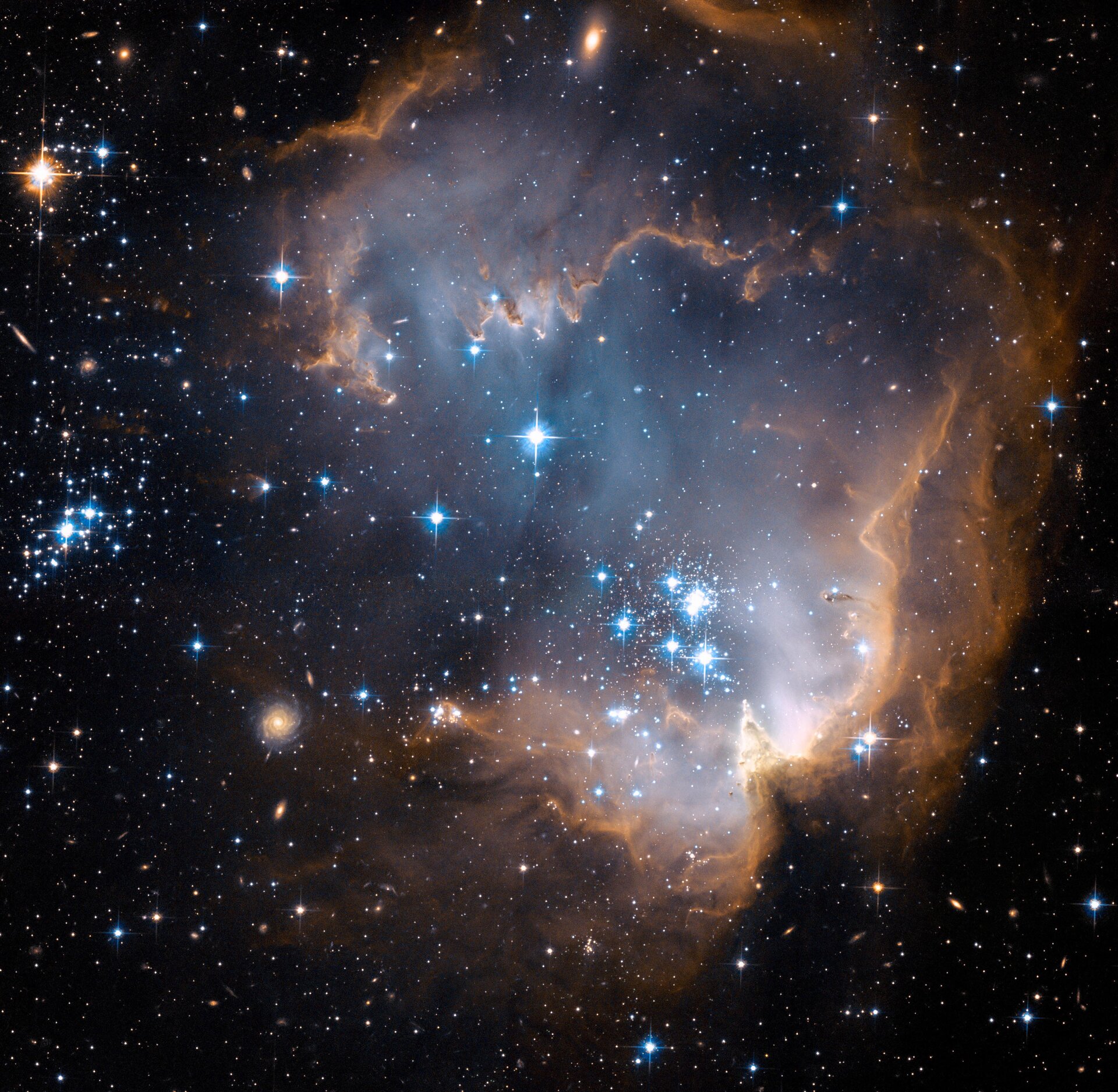 Hubble's view of N90 star-forming region