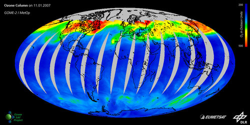 Total ozone measured by GOME-2