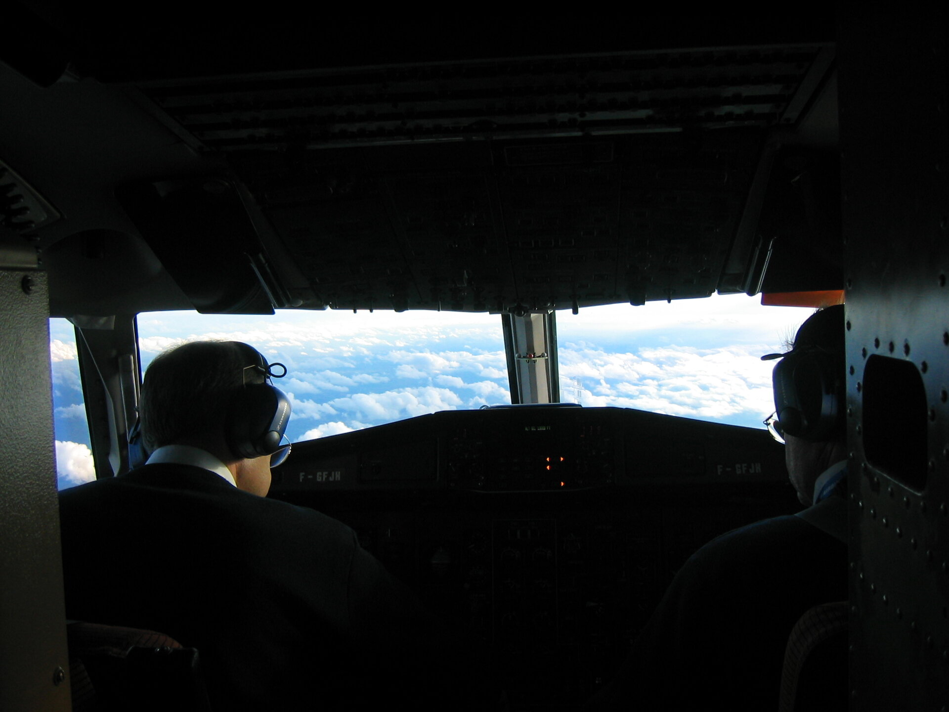 Inside the cockpit of the DGAC ATR42