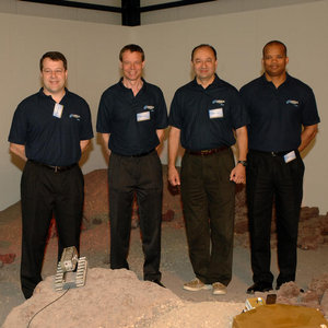 On the surface of Mars... STS-116 crewmembers visit the planetary utilisation testbed