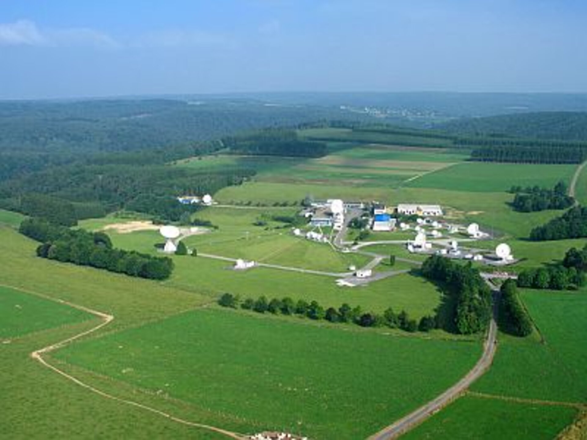 Aerial view of ESA's Redu ground station