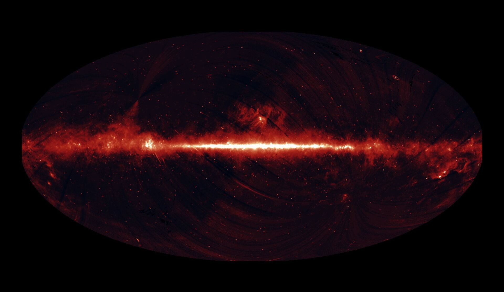 The entire sky in infrared light as seen by AKARI