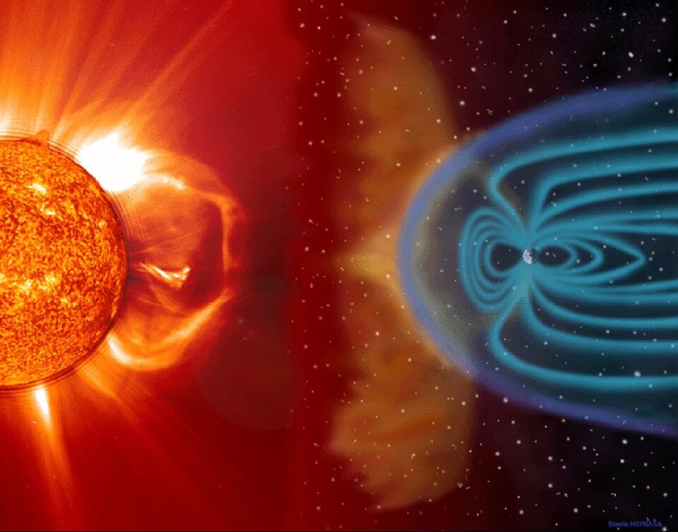 Earth’s magnetic field protects us from the Sun’s radiation, but astronauts travelling in space are more exposed