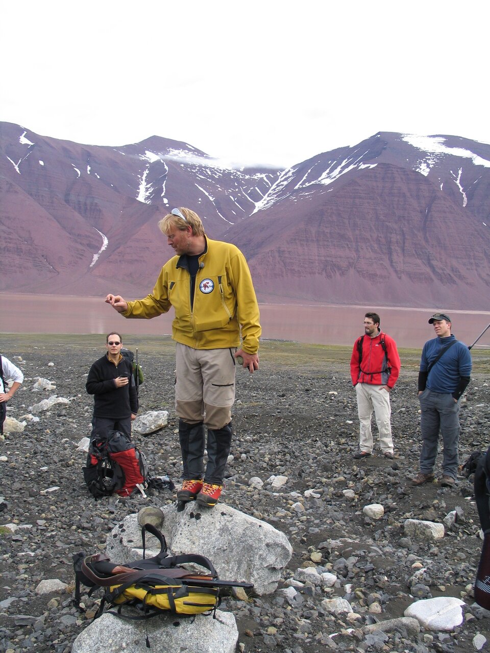 Geology 'lecture' given by our expedition leader, Hans Amundsen