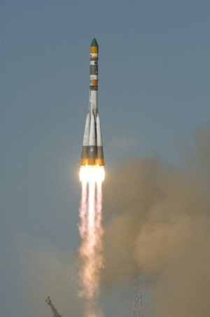 Lift-off of the Foton-M3 spacecraft onboard a Soyuz-U rocket