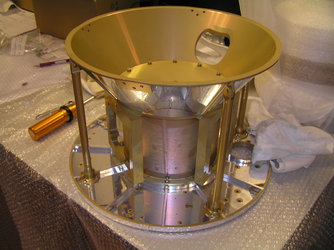 The Mechanical data Acquisition Support System (MASS) frame prior to integration with the rest of the YES2 satellite