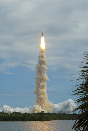 Successful lift-off of Space Shuttle Discovery from Cape Canaveral
