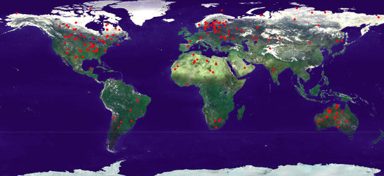 Terrestrial impact craters mapped
