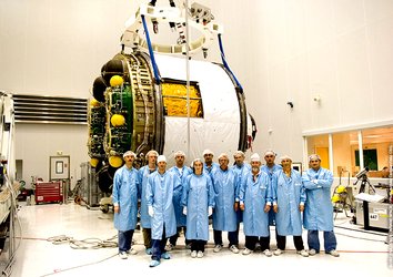 Members of the Jules Verne launch integration team at Europe's Spaceport