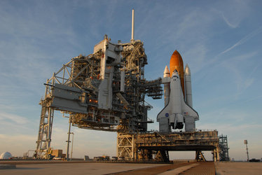 Mission STS-122: Space Shuttle Atlantis on Launch Pad 39A